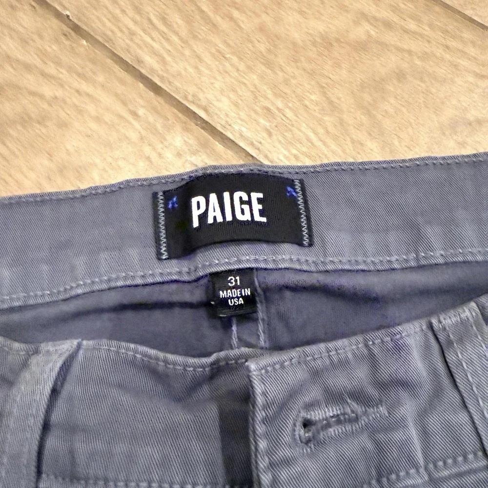 Paige Federal Jeans Mens 31 Gray Moon Shade Slim Straight Stretch Made USA